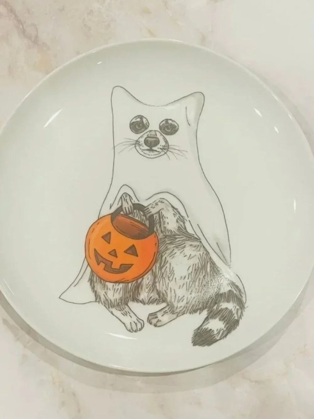 Halloween Set of 3 NIB West Elm Rachel Kozlowski Dapper Animals Plate